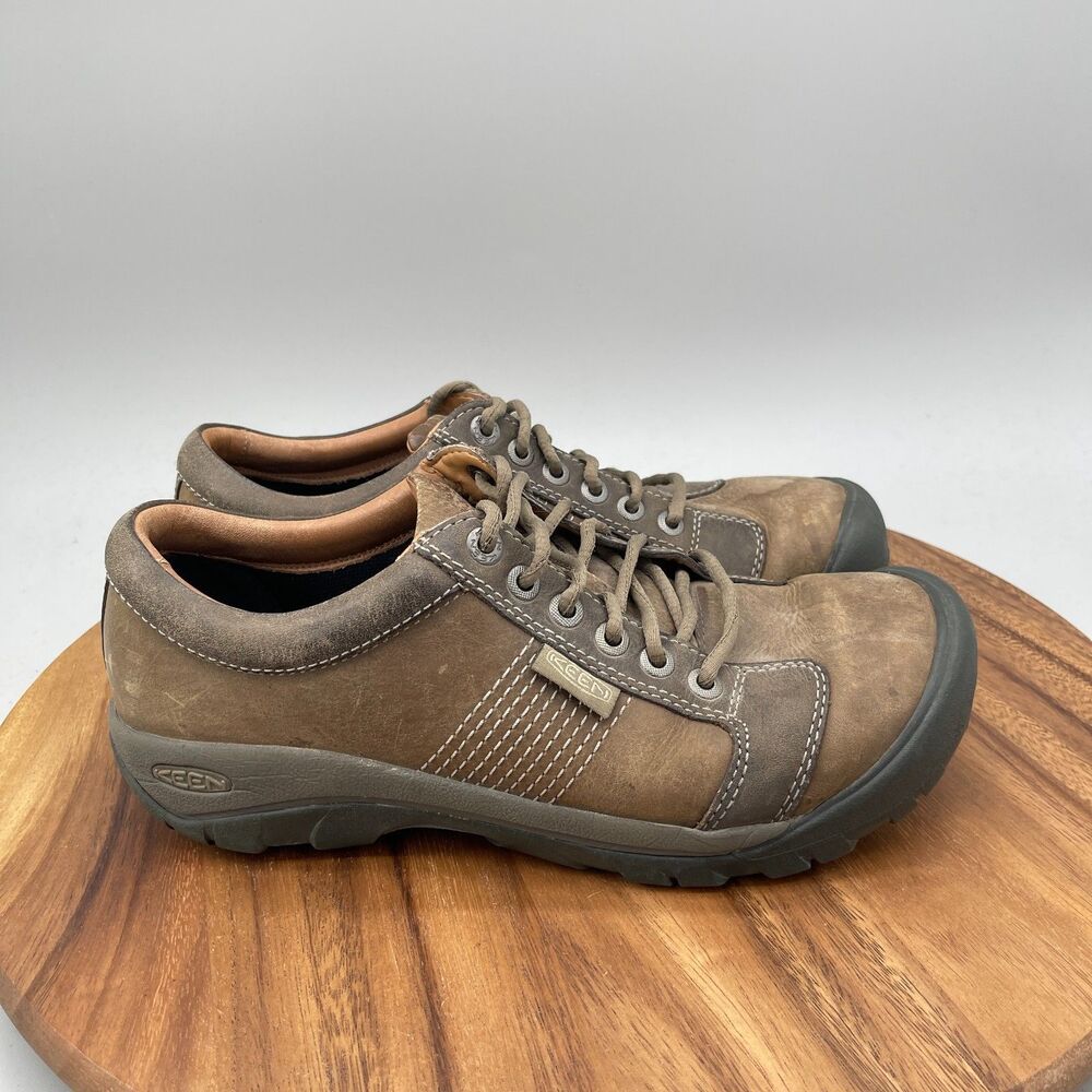 Keen Austin Shoes Mens Size 10.5 Brown Leather Casual Hiking Comfort Walking